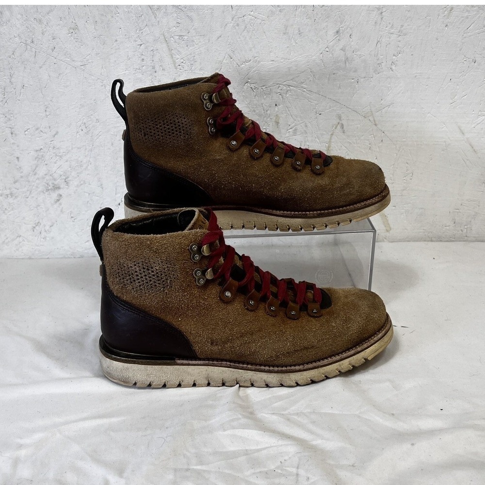 Cole Haan Grand.OS Zerogrand Suede Hiker Boots Brown C25968 Mens 10M